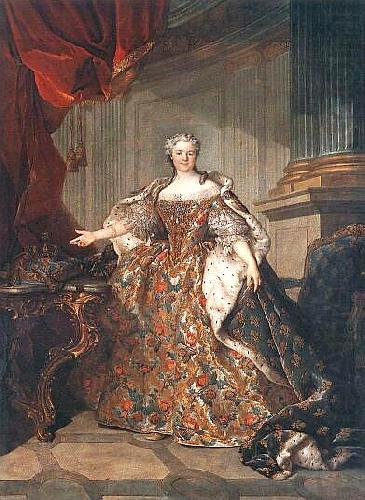 Louis Tocque Portrait of Marie Leszczynska Queen of France china oil painting image